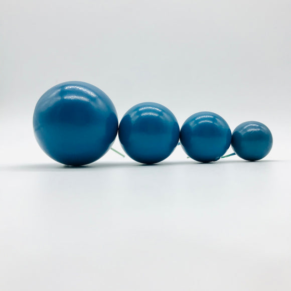 Faux Balls 4pcs Ocean Blue