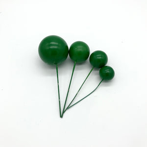 Faux Balls 4pcs Dark Green