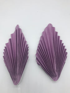 Palm Spear Leaves Paper Topper 2pcs 14cm Pale Purple