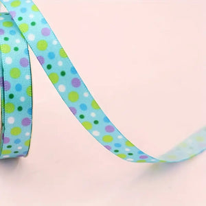 Blue Polka dot Ribbon 2.5m