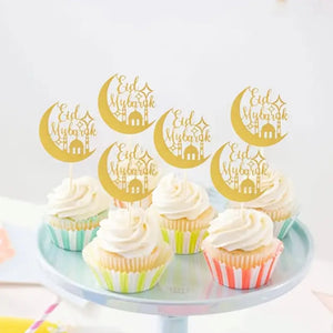 Eid Mubarak Cupcake Topper 6pc