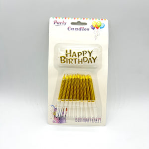 Gold Candles HBD 21 pcs