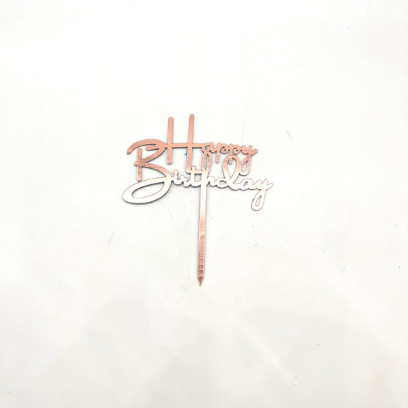 Thin Rose Gold HBD Topper 01