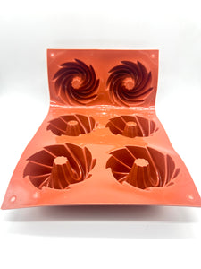 Mini Bundt Swirl Silicone 6 Cavity Mould