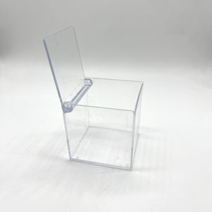 Acrylic Square Box with Hinge Lid 6cm