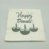 Silver Happy Diwali Serviettes 20pcs