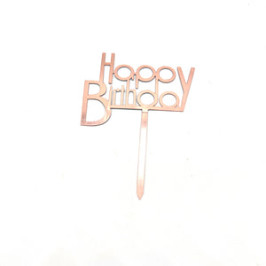 Thin Rose Gold HBD Topper 02