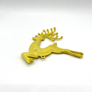 Gold Reindeer Charm