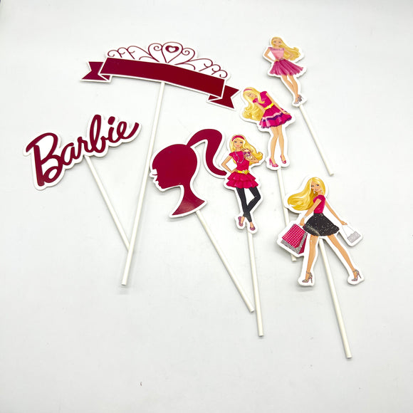 NP Paper Toppers-  Barbie 6pcs