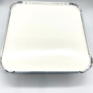 Foil Container 4583 Shallow Large Square with Board Lid 4's