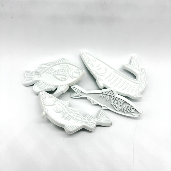 Fisherman Cookie Stencil 4pcs