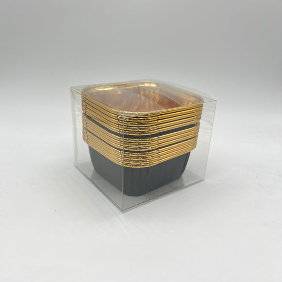 Black and Gold Square Bake Foiled Cups
