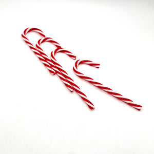 Red and White Plastic Candy Cane 4s plastic