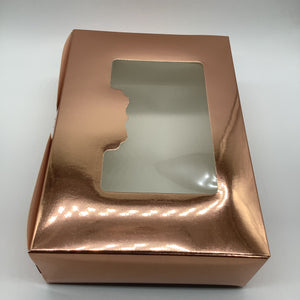 Rose Gold Metallic Box 22cm x 15cm x 6.5cm