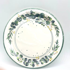 Green Leafy Paper Plates 10s