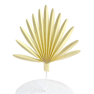 Palm Fan Leaf Paper Topper Yellow