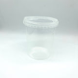 Plastic Tub With Lid 500ml Tamper Proof 6s