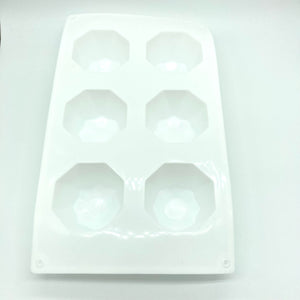 Geode Deep Round Mould 6 Cavity