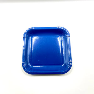 Blue 9" Square Paper Plates 10pcs